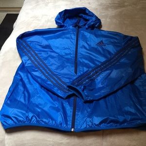 Men’s Adidas blue windbreaker